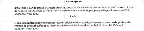 Scan van beschikking Inspectie Verkeer & Waterstaat