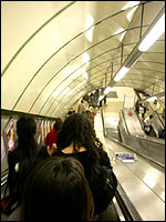 Love is... ...standing to the right on the escalator!